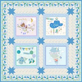 Yahoo Quilt (Blue) feat. Cowboy & Cowgirl Cuddles by Project House 360- free pattern available March 2027
