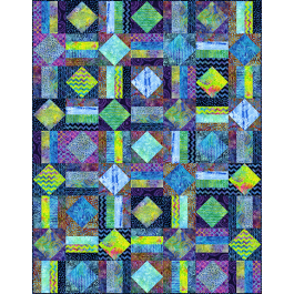 Diamonds at Sea - BATIK Quilt