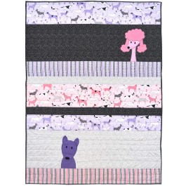 Dog Walk Thick & Thin Quilt by Wendy Gratz /36"x48"