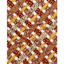 Duck and Weave Quilt by Mariana featuring pumpkin Farm
