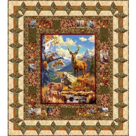 Into the Wild Quilt feat. Epic Woodland by Project House 360- free pattern available June 2027