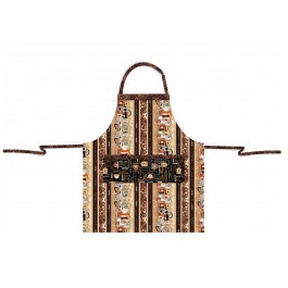 Home and Garden Apron feat. espresso yourself By Poorhouse Quilt Design   - Free Pattern Available in September, 2024