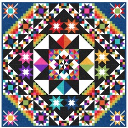 Fabulous Block of the Month Quilt by Charisma Horton 96"x96"