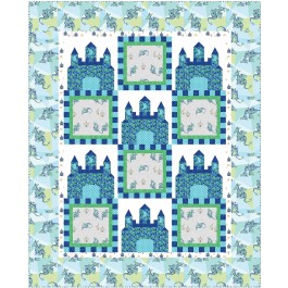 Fairy Tales Aqua Quilt by heidi pridemore /64"x79"