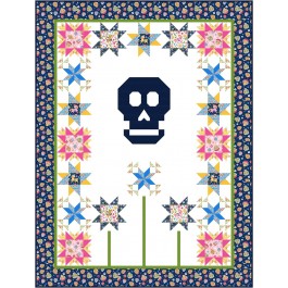 vida y muerte fiesta quilt by miss minnie designs /74"Wx98"W 