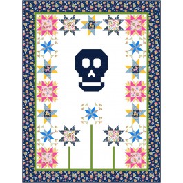 vida y muerte fiesta quilt by miss minnie designs /74"Wx98"W 