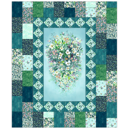 Blooming bouquet Quilt by Slightly Biased Quilts feat. Flower Lake- free pattern available in JULY