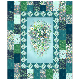 Blooming bouquet Quilt by Slightly Biased Quilts feat. Flower Lake