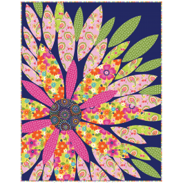 Flowertopia Quilt by Heidi Pridemore /39"x50"
