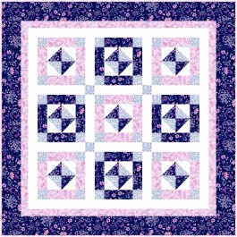 Nana's Picnic Fly by, butterfly Quilt by Brenda Plaster  /49.5"x49.5"