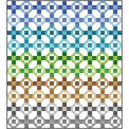 Monkey Bars Fresco Cool Quilt by Natalie Crabtree /67.5"x75"