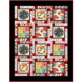 Lets Play game on quilt by christine stainbrook
