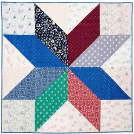 Giant Vintage Star Quilt by Jani Baker / 68"x68"