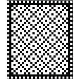 Going in Cirlces Black and White Quilt by Seams like a Dream /62"x74"