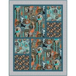 Sun Days Quilt feat. Golden Age Cinema by Brenda Plaster
