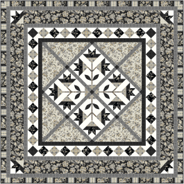 Queens's romance black hampton court by Marsha Evans Moore Quilt 