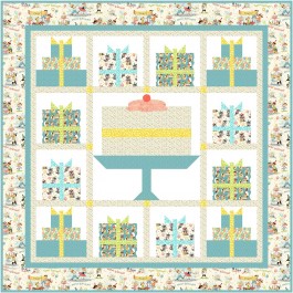 Happy Birthday cool Quilt by Natalie Crabtree /78"x78"