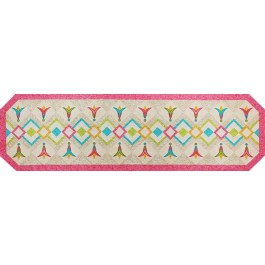 Happy table runner by Sarah Vedeler