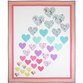 Hearts a Flutter Quilt by Heidi Pridemore  / 57x69"