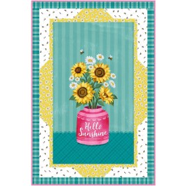 Panel Frames Hello Sunshine Quilt by Swirly Girls Design - 36"x54