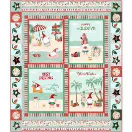 Have a Beachy Christmas Holiday Gnomes Marsha Evans Moore quilt