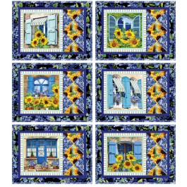 Hourglass Placemats Summer Sunflowers The Fabric Addict/Karen Bialik quilt