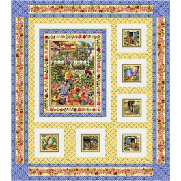 Farm Stand Quilt feat. Hunks Gone Gardening by Project House 360 - free pattern available January 2027