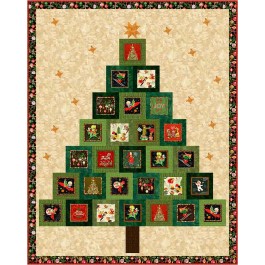 Tree Traditions Quilt feat. Jolly Holiday Kids by Natalie Crabtree- free pattern available May 2027