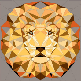 Jungle Abstraction - The Golden Lion by Violet Craft  60x60"