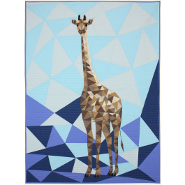 Jungle Abstractions: The Giraffe - Blue by Violet Craft - 44x60"