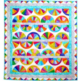 Krystal fans Quilt by Marsha Evans Moore /27.5"x51.5"