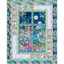Keys to the Blossom View Quilt feat. Kyoto Blossom by Ladeebug Design