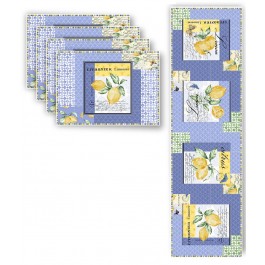 Limoncello Placemats & Runner by Poorhouse Quilt Designs 