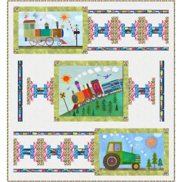 Transport Quilt feat. Little Locomotives by Project House 360- free pattern available September 2026