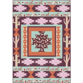 desert quilt - llama love by tamarinis /50"x72"