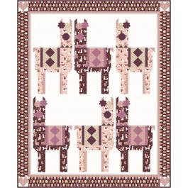 llama lovin' quilt - llama love by coach house designs /62"x76"
