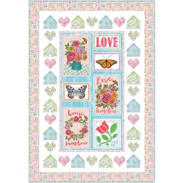 Stamp Collection Quilt by Natalie Crabtree 45"x65"
