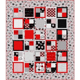 Four Patch Quilt by Swirly Girls Design /62"x72" (fat Quarter Friendly)