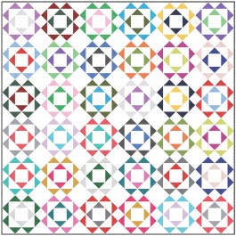 Mod Flowers Quilt by heidi Pridemore /54"x54"