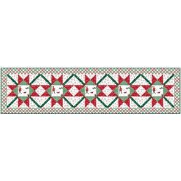 Over Under Again Table Runner - most wonderful time of the year quilt by Swirly Girls Design 16"x64"
