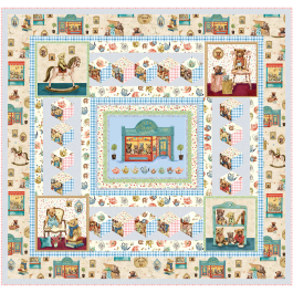 teatime for teddies Much loved bear Quilt by marsha evans moore /553.5"x51"