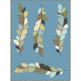 skylark - nature's choir quilt by sewn wyoming /56"x75"