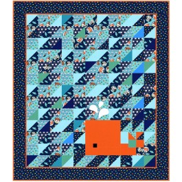 Whale of a Tail - Nautilus Quilt by on Williams Street 39.5"x45.5"