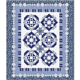 New Beginnings - Blue Quilt by Susan Emory /92"x102"