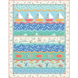 On the Waves Quilt by Marsha Evans Moore 50"x68"