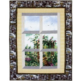 Overlooking the Rose Arbor Quilt by Marinda Stewart   /42"x54"