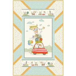 Panel Pop -city hoppers Quilt by swirly Girl Designs /36"x54"