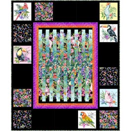 TROPICAL VICE VERSA BY LADEEBUG DESIGN QUILT FEAT. PARADISE FOUND 