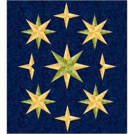 Compass Points Patina quilt by Tamarinis 