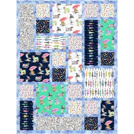 Rainy Quarter Tiles feat.Paws in the Rain by Ladeebug Design